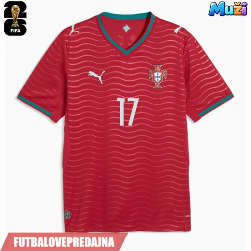 Lacne Muži Futbalové dres Portugalsko Rafael Leao #17 MS 2026 Krátky Rukáv - Domáci